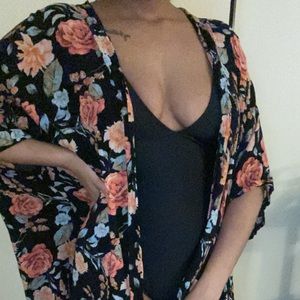 Floral Knee Length Kimono.